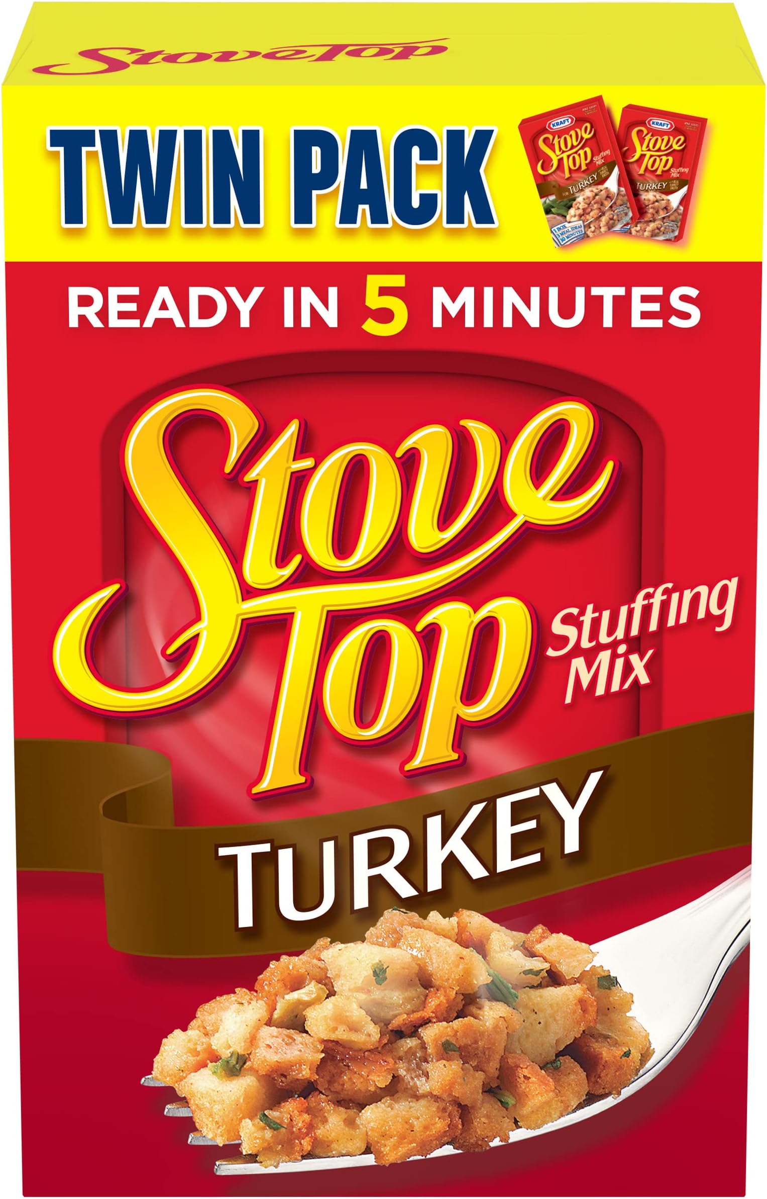 Kraft Stove TOP Stuffing Mix Turkey 340g Box (Twin Pack)