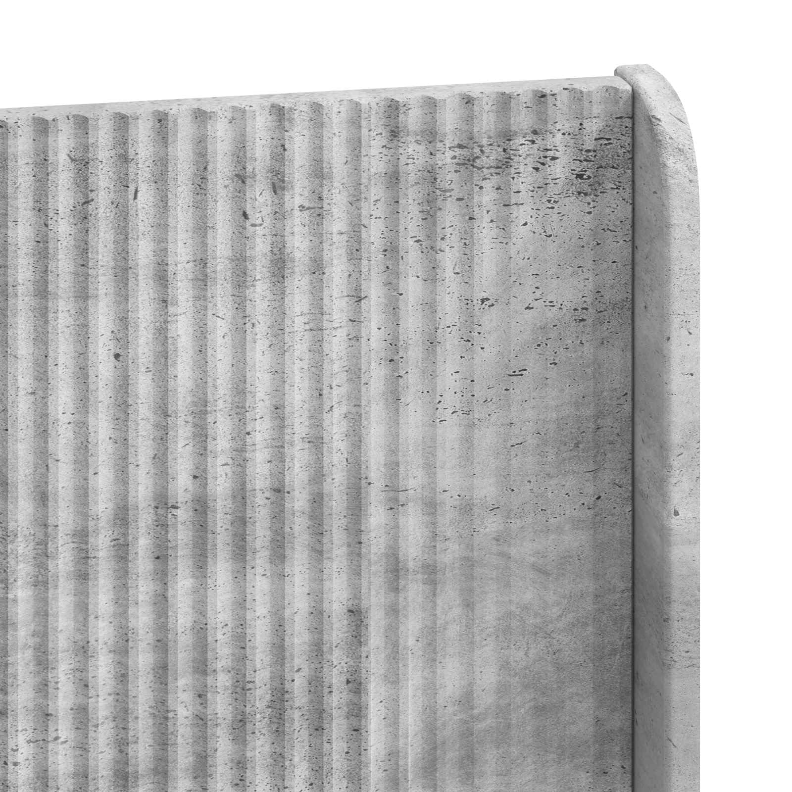 Tête de lit en bois gris béton 87 x 7 x 100 cm