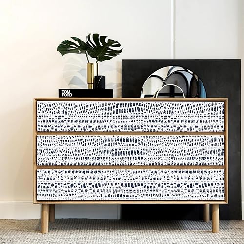 Miniatura 8 de Wudnaye Papel tapiz adhesivo blanco y negro para despegar y pegar, papel de contacto de hojas de 17.7 pulgadas x 393.6 pulgadas, papel de contacto