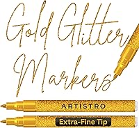 Vista 12 de Artistro 2 marcadores de pintura acrílica negros - 3mm marcadores de punta media - Perfectos para manualidades, proyectos de arte y más