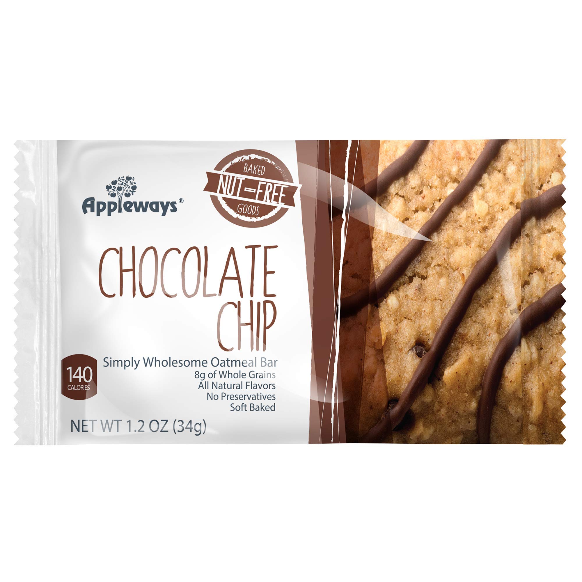 Oatmeal Chocolate Chip Bar by Appleways – 216 Count (Pack of 1), Pack of 216