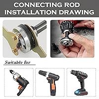 Vista 6 de Juego de amoladora angular de taladro eléctrico, herramienta de amoladora angular 2025, adaptador de mandril de eje de taladro con amoladora