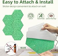 Vista 5 de 12 paneles acústicos, paneles autoadhesivos de amortiguación de sonido, paneles de espuma a prueba de sonido, de 12 x 10.5 x 0.4 pulgadas