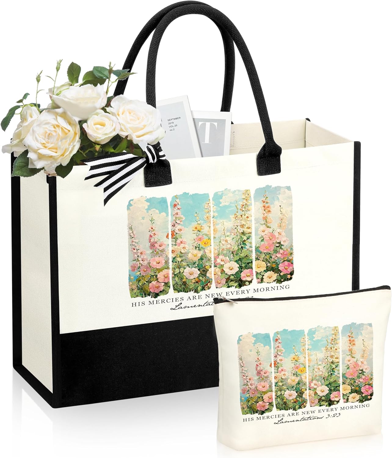 Christian Gifts for Women, Religious Bible Bag Birthday Gifts for Women, Faith Spiritual Christian Basket for Mom Sister Best Friend Coworker Christian