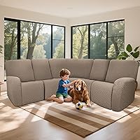 Vista 37 de Fundas 100% impermeables para sofá reclinable seccional, fundas para sofá reclinable en forma de L, funda para sofá seccional de esquina