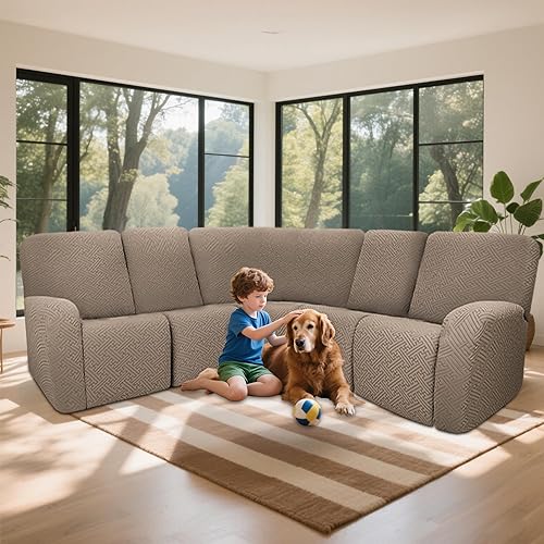 Miniatura 37 de Fundas 100% impermeables para sofá reclinable seccional, fundas para sofá reclinable en forma de L, funda para sofá seccional de esquina en forma de