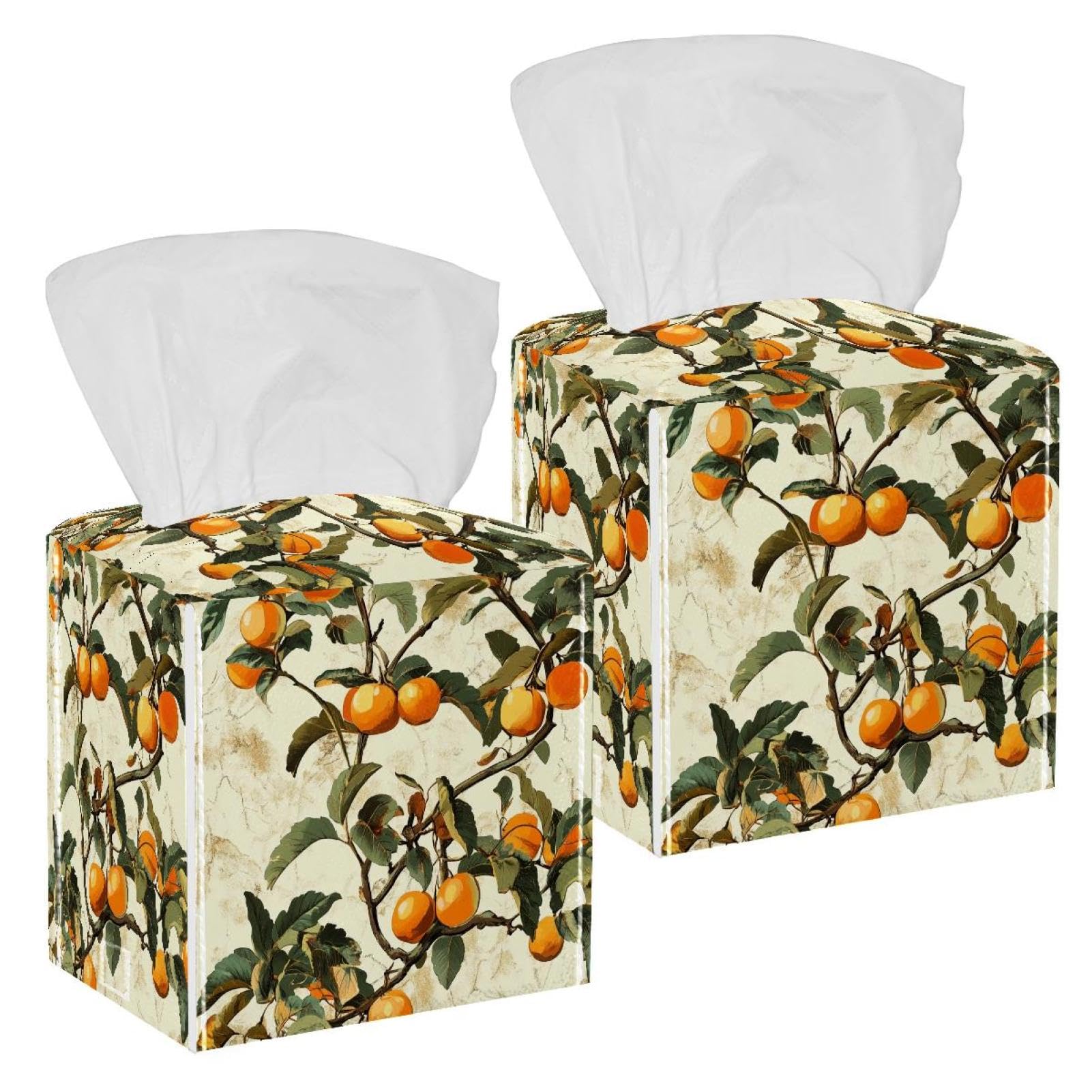 Boîte à mouchoirs vintage en cuir résistant pour camoufler les emballages jetables