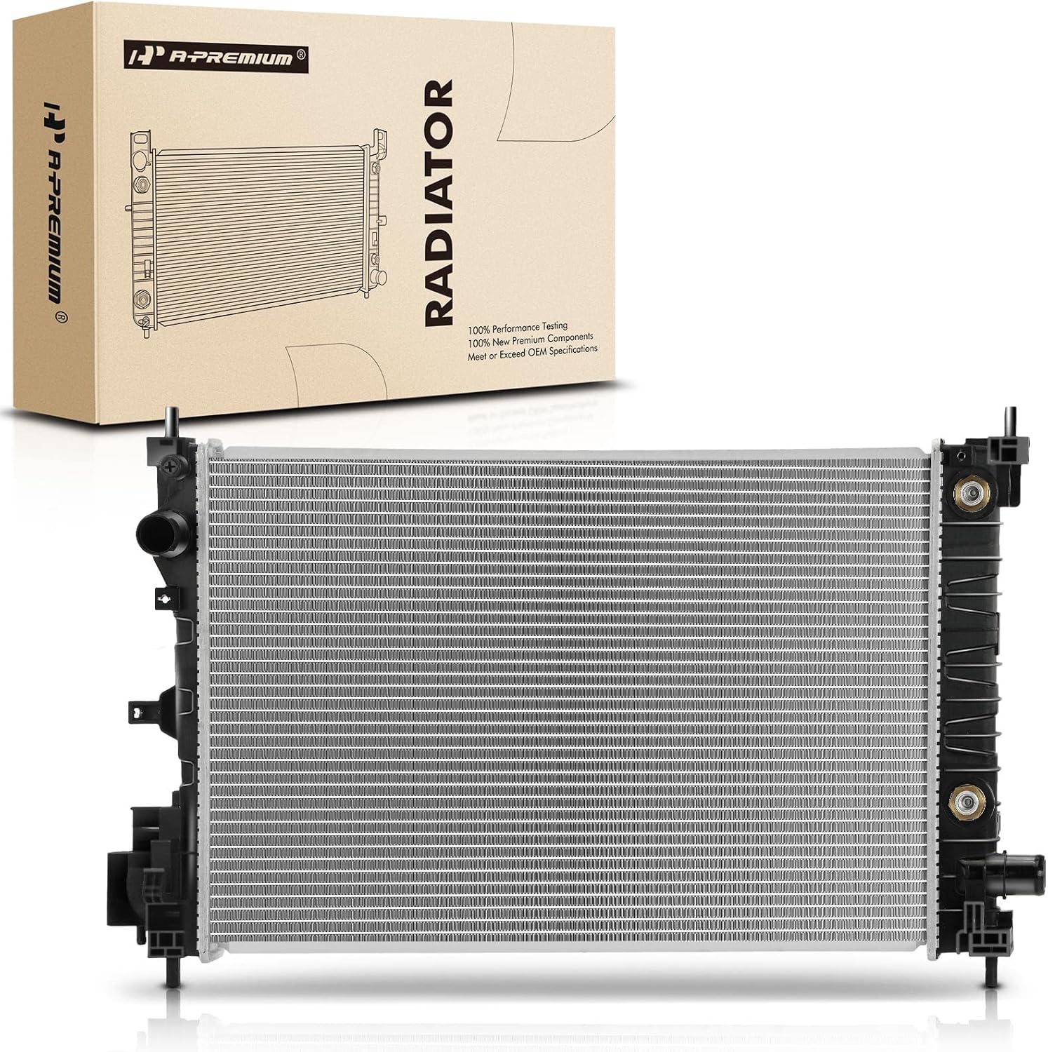 A-Premium Engine Coolant Radiator Assembly with Transmission Oil Cooler Compatible with Chevrolet Spark 2016 2017 2018 2019 2020 2021 2022, Automatic CVT Transmission