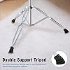 Soporte recto plegable y portátil para platillos EASTROCK, 5.5 lb, plateado | Altura ajustable 29.9"-43.3" para batería, hardware de percusión 7