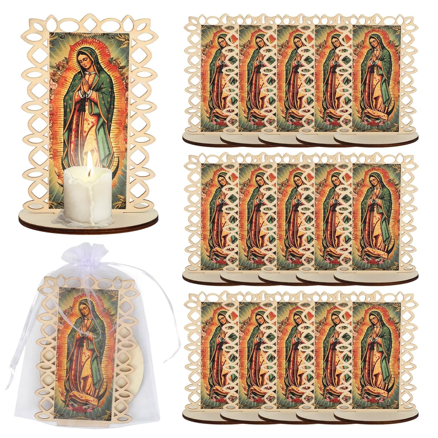 Our Lady of Guadalupe Wooden Frames Set