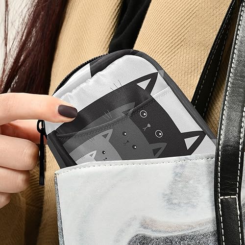 Miniatura 5 de Naanle Pastillero Funny Cats in Row de 7 días, organizador de píldoras de viaje con cremallera, funda semanal portátil, tamaño compacto para soporte