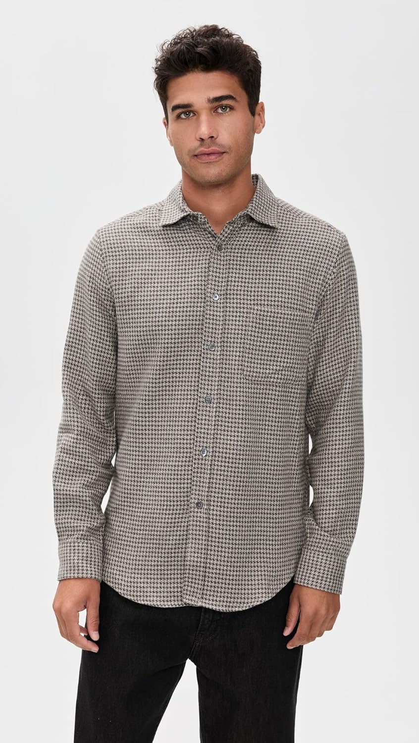 Portuguese Flannel Men's Abstract Pied Poule Button Down Shirt - Image 2