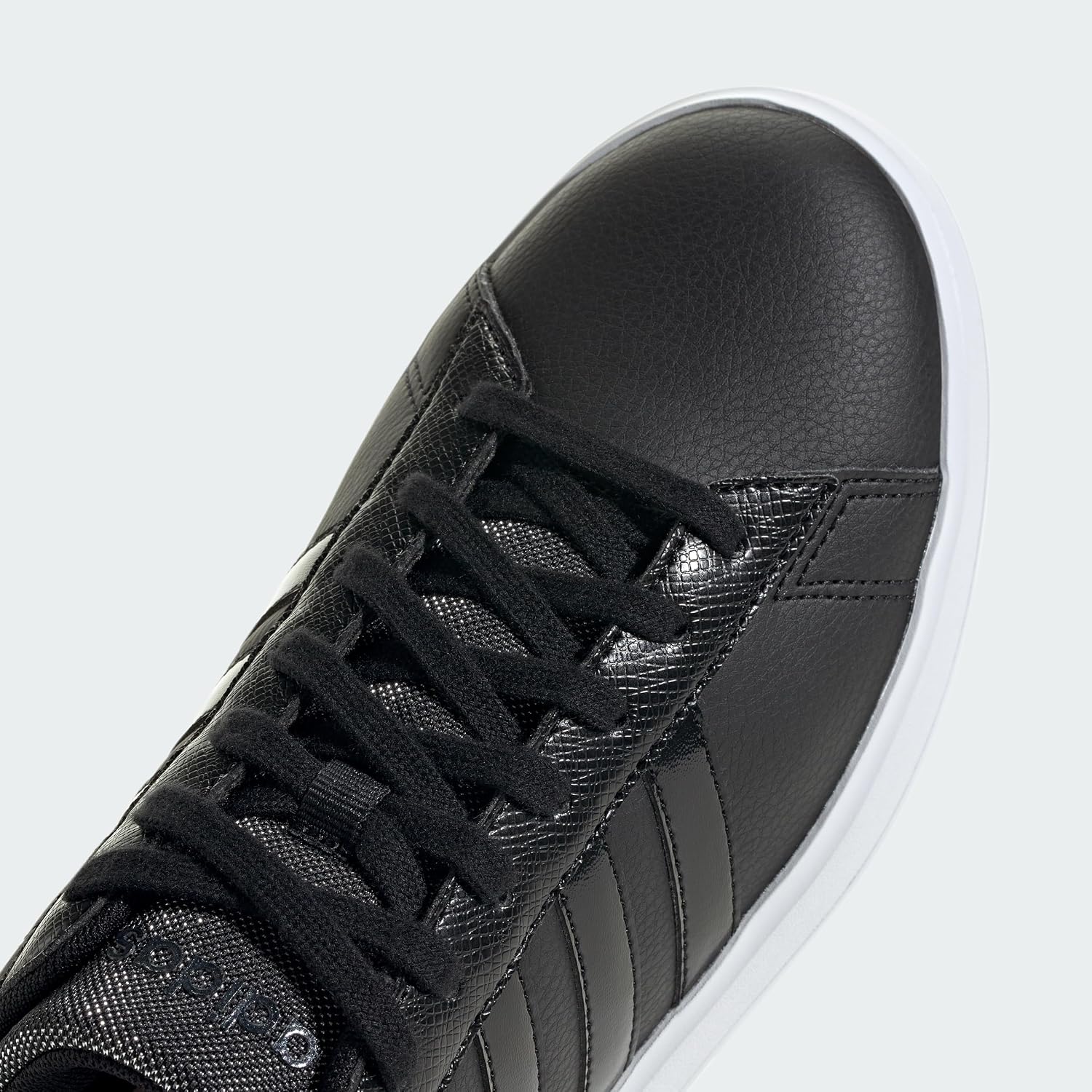 adidas Womens Grand Court 2.0 Lace Up Sneakers Shoes Casual - Black