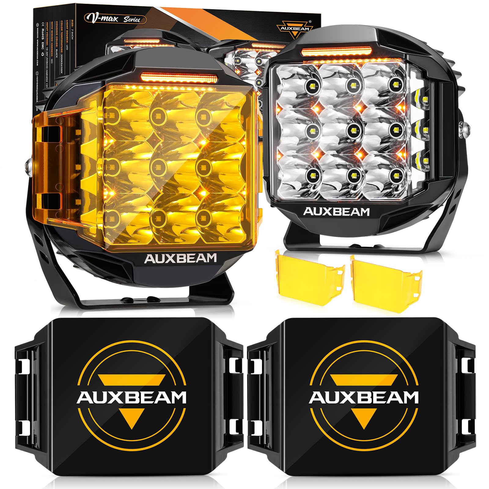 MaXpeedingrods 5 Inch 212W LED Off Road Light, 7 RGB Colors - View #3
