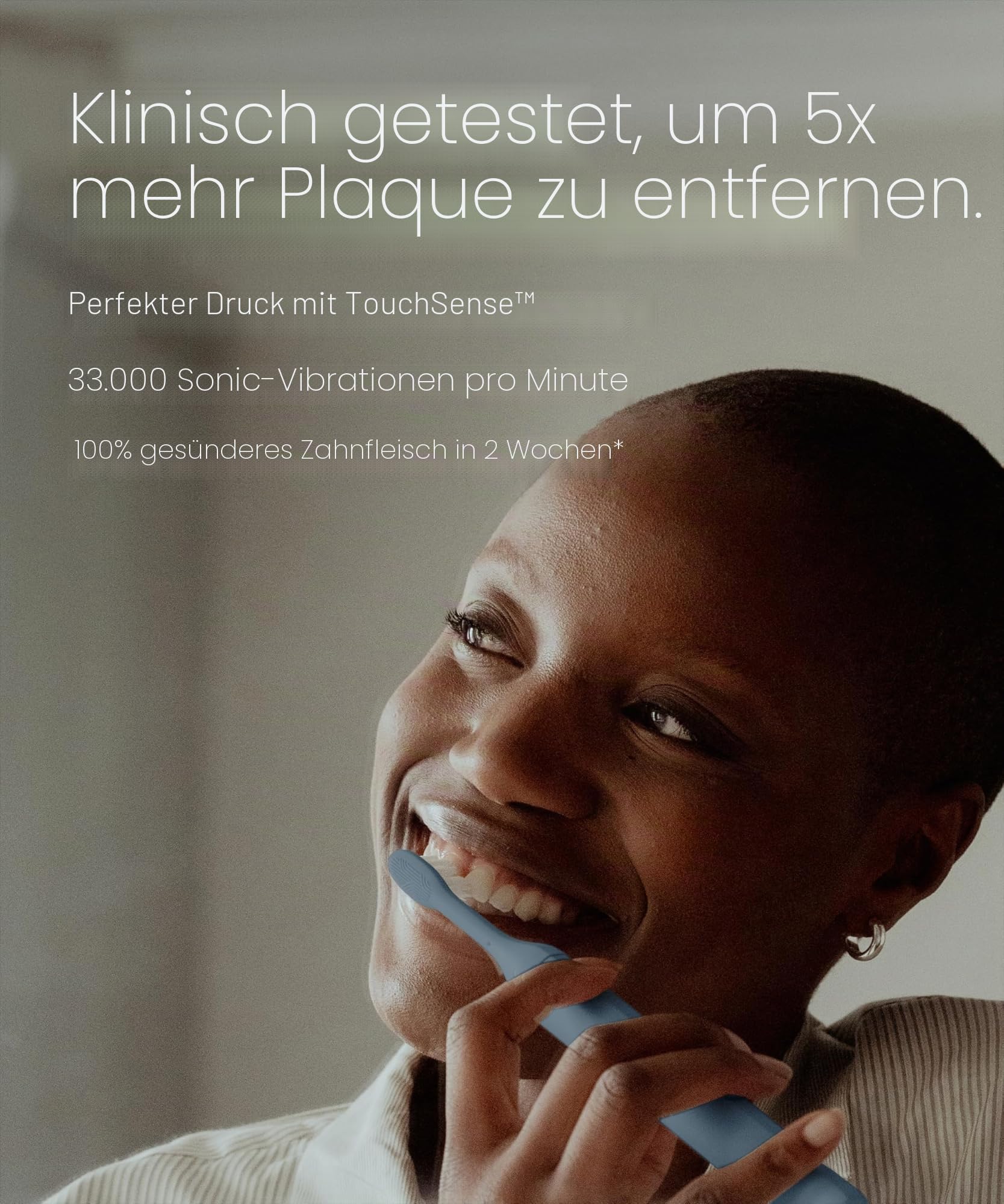 SURI 2.0 Neue Sonic Elektrische Zahnbürste mit Drucksensor & UV-Reinigungs-Reiseetui | 40+ Tage Akku | Designed in London | Elektrische Zahnbürste für Erwachsene | Reisezahnbürsten | Zahnbürste | Blau