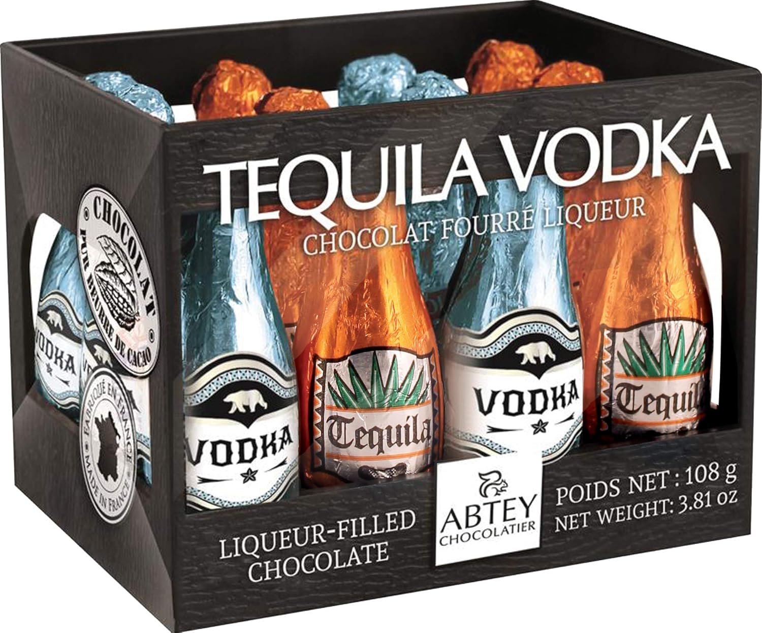 Abtey Chocolate Tequila & Vodka Dark Chocolate Liqueur Bottles Amazon.co.uk Grocery