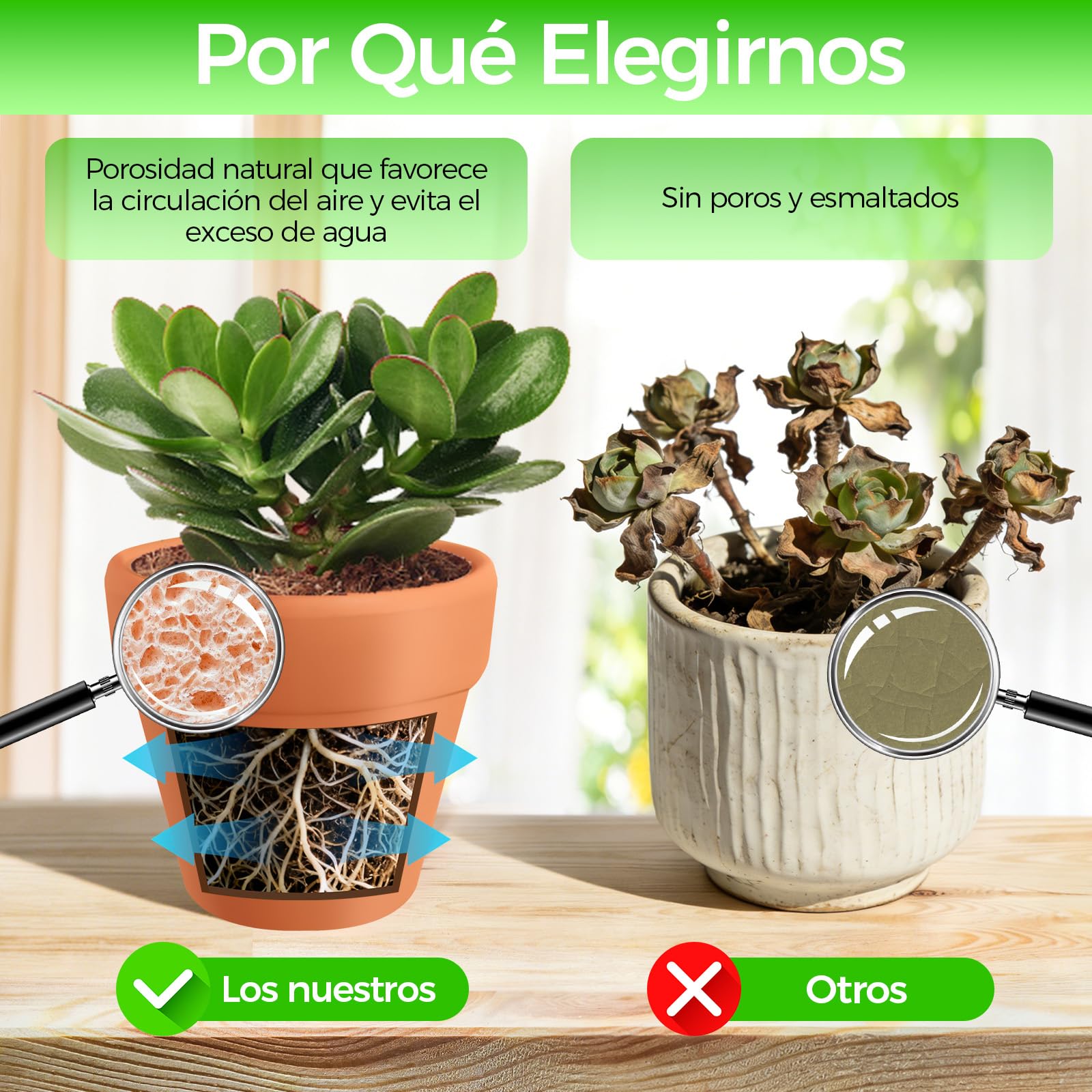 Valyrane Pack de 24 Macetas de Terracota de 5,5 cm con Agujero de Drenaje, Pequeñas Macetas Reutilizables para Suculentas, Cactus y Flores, Ideales para Manualidades en el Hogar y la Oficina — view 5