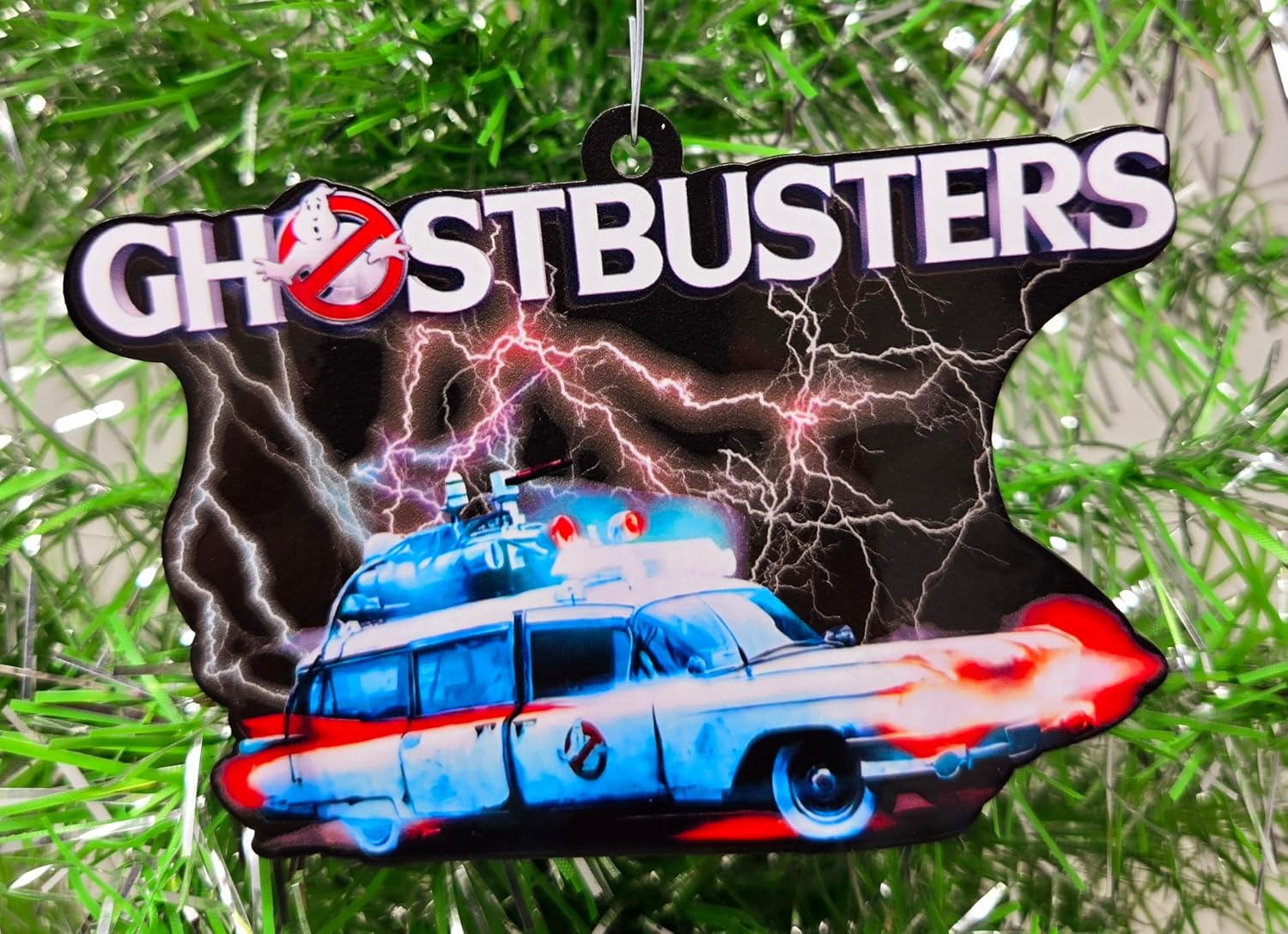 Iconic Movie Car Catching Ghosts Ornament