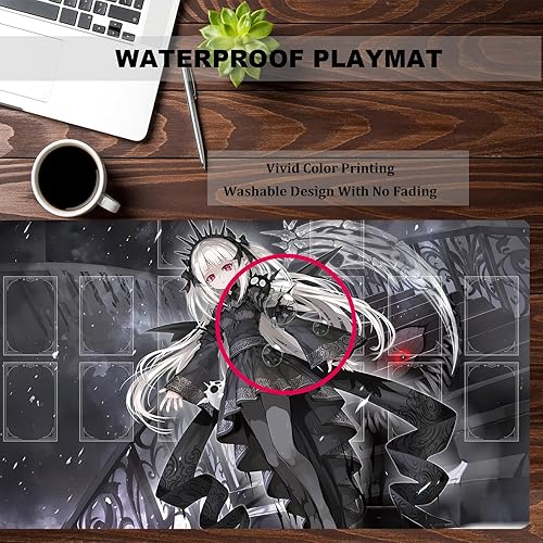 Miniatura 3 de Sabermaster ygo playmat Duel Alternative - Alfombrilla de dragón blanco para juegos de cartas de goma, carpeta de tarjetas de 23.6 x 13.7 pulgadas