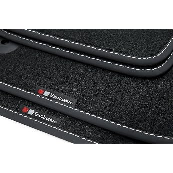 teileplus24 EF202 Floor Mats Rubber Mats Exclusive-line Design Compatible with VW Golf 5 6 Scirocco 3 2003-2017