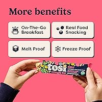 Vista 6 de Tosi Barras de proteína a base de plantas, barras de nueces SuperBites (paquete de 12), mantequilla de maní y gelatina (fresa), aperitivos veganos