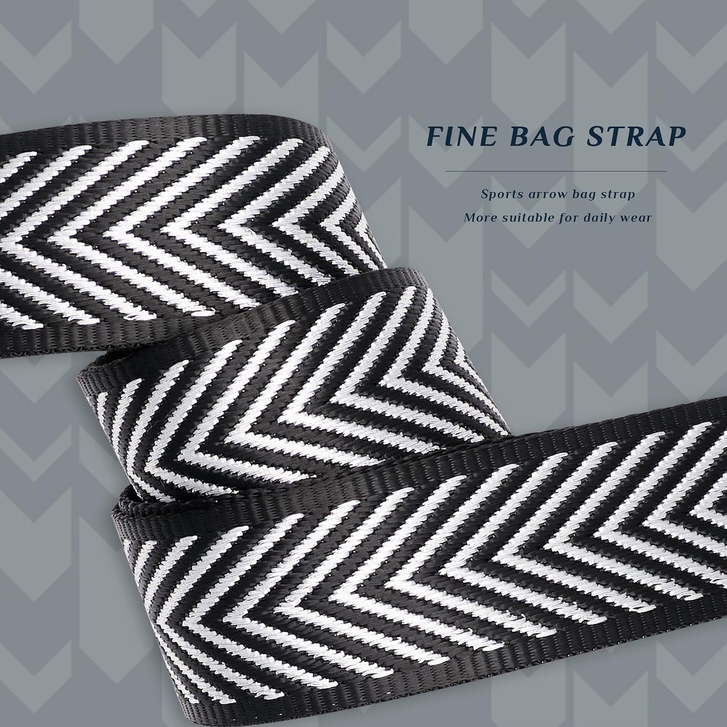 chushui Metallic Thread Purse Strap for Women, Woven Replacement Bag Strap image 3
