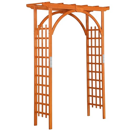 Yaheetech 85in Wooden Garden Trellis Horticulture Garden Arch Arbor for