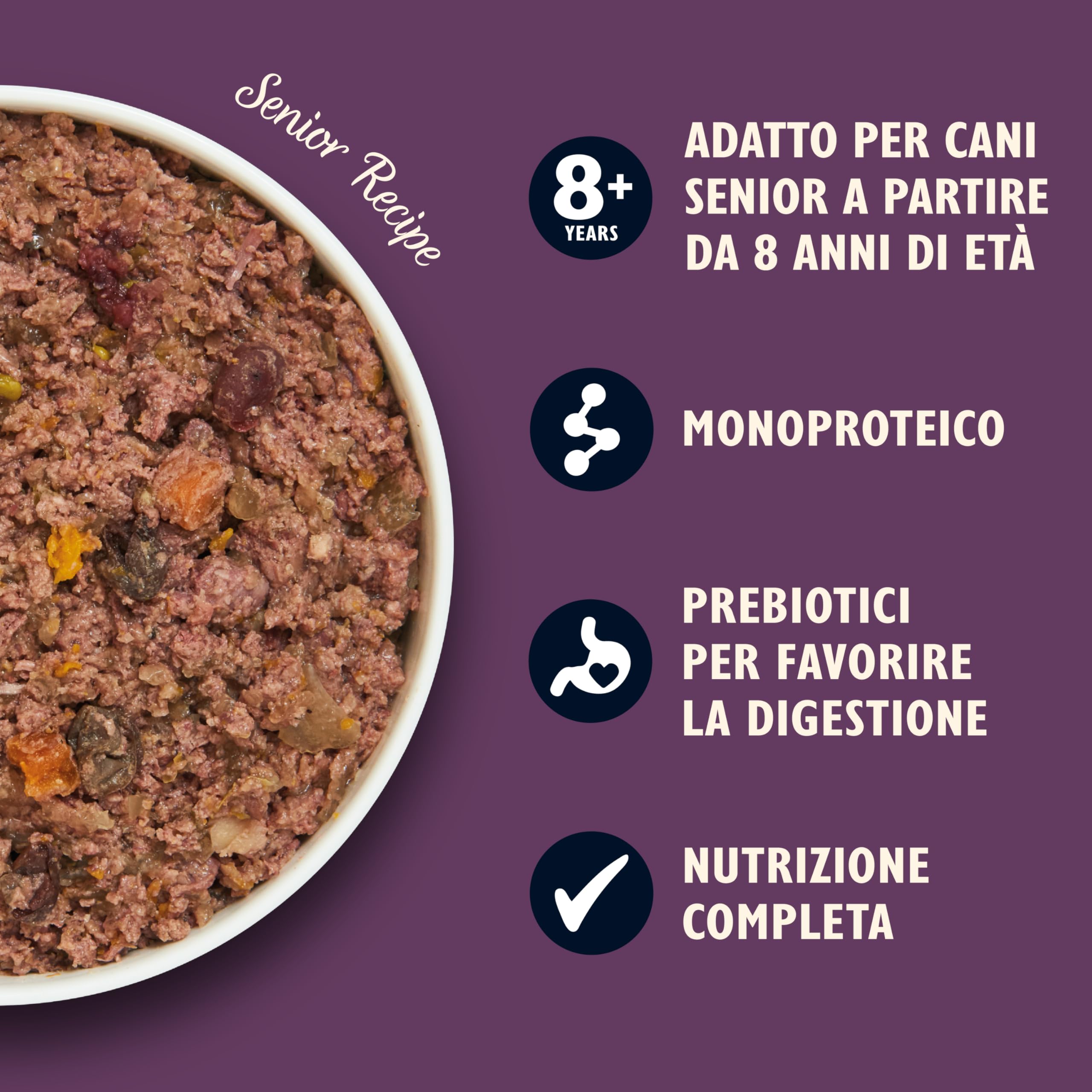 Lily's Kitchen Prodotto con ingredienti naturali Cibo umido per cani Ricetta per cani senior con tacchino 6 x 400 g
