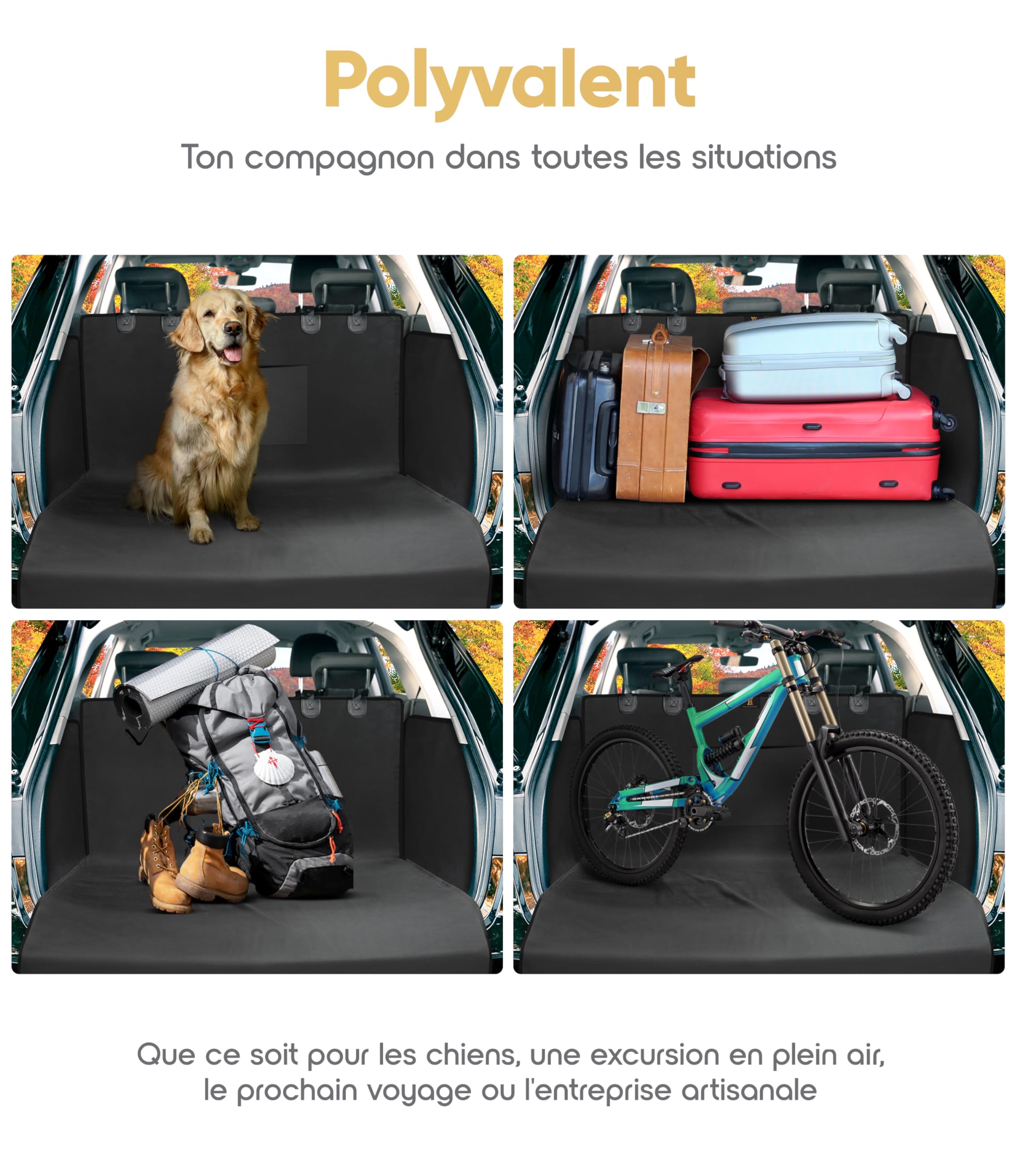 Protection de Coffre Universelle Heldenwerk - Idéal pour Les Chiens - Espace de Coffre avec Protection de seuil - Installation Rapide