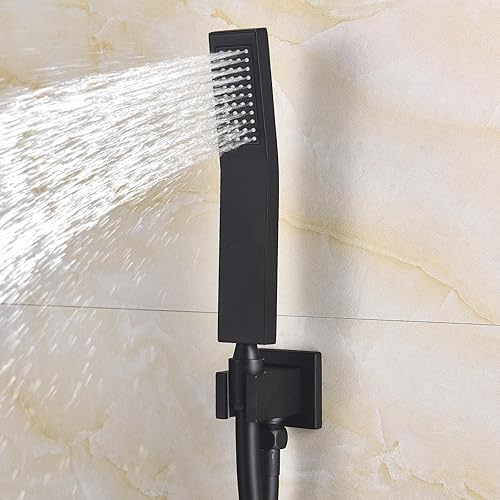 Miniatura 4 de CIENCIA - Conjunto de ducha de acero inoxidable con sistema de ducha de pared con ducha de lluvia y manos, kit de embellecedor de ducha con válvula