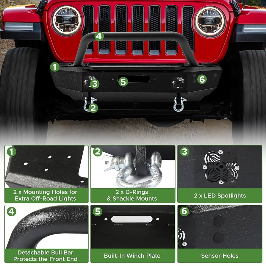 Jeep Wranglerオフロードバンパー ROUGH COUNTRY(ラフカントリー)正規代理店】 フロントバンパー