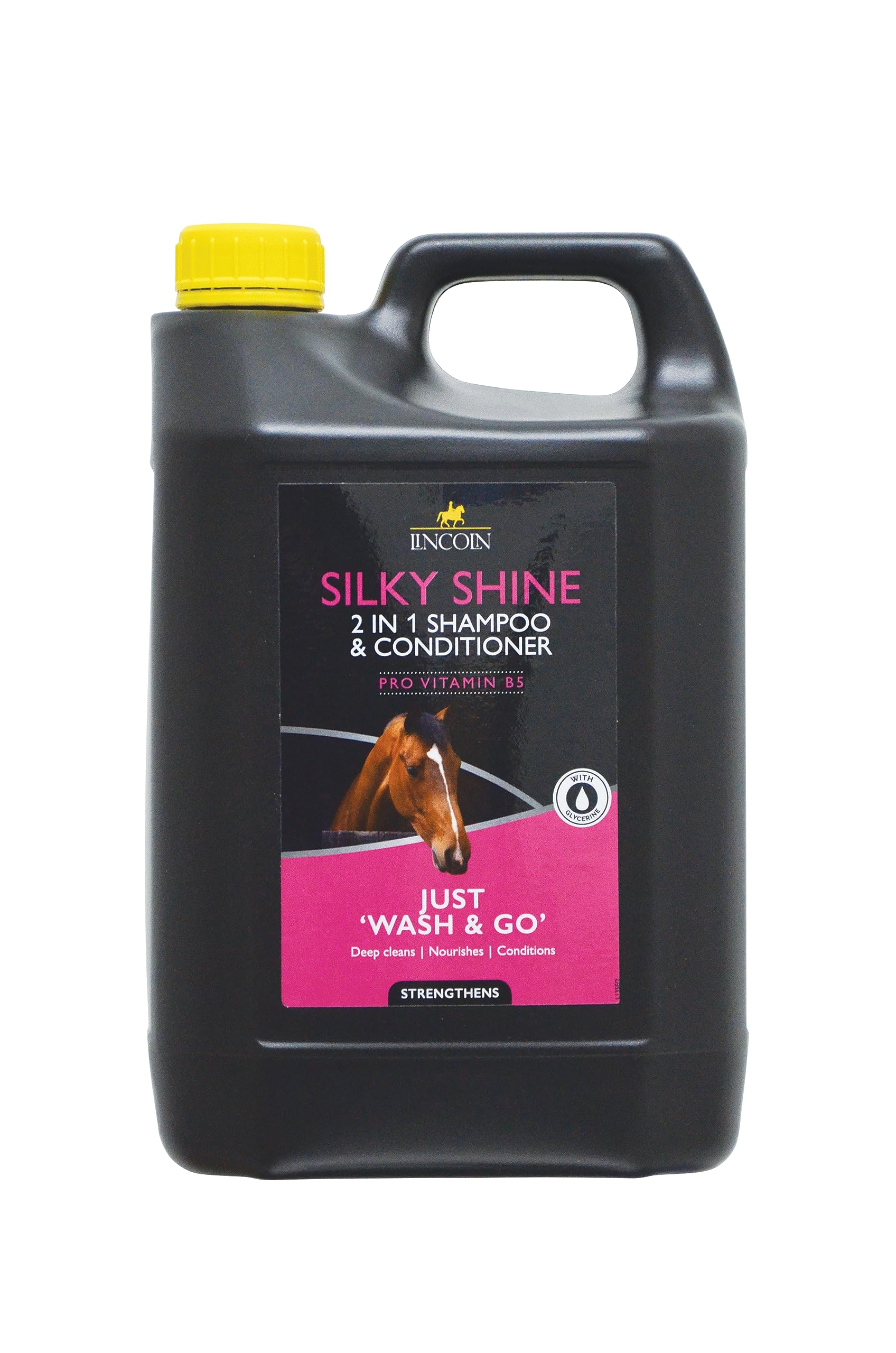 Lincoln Silky Shine 2 in 1 Shampoo and Conditioner for Horses - 4 litre Bottle