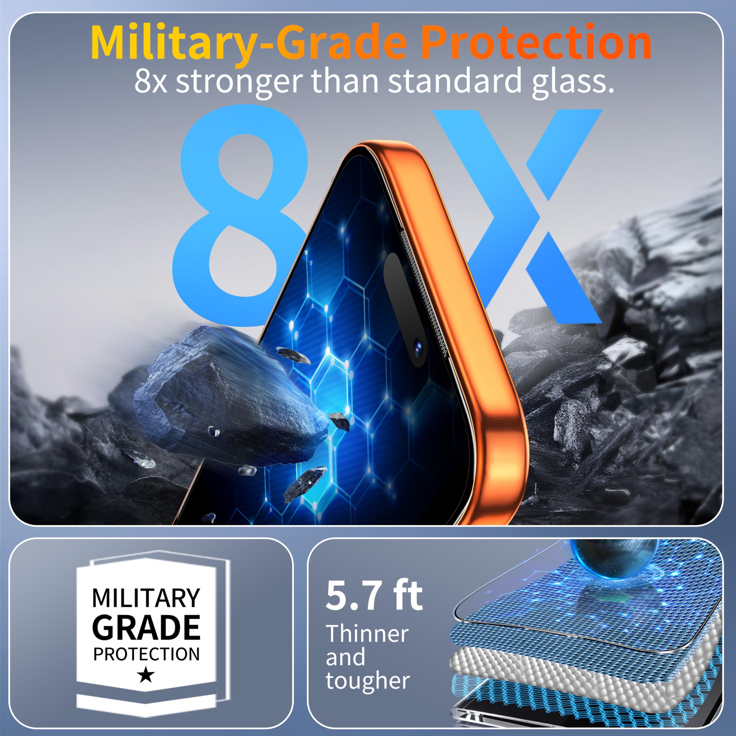 Verre Trempé Pour Apple Iphone 17 Pro Max 6.9" - Film De Protection Visiodirect 6231781033664