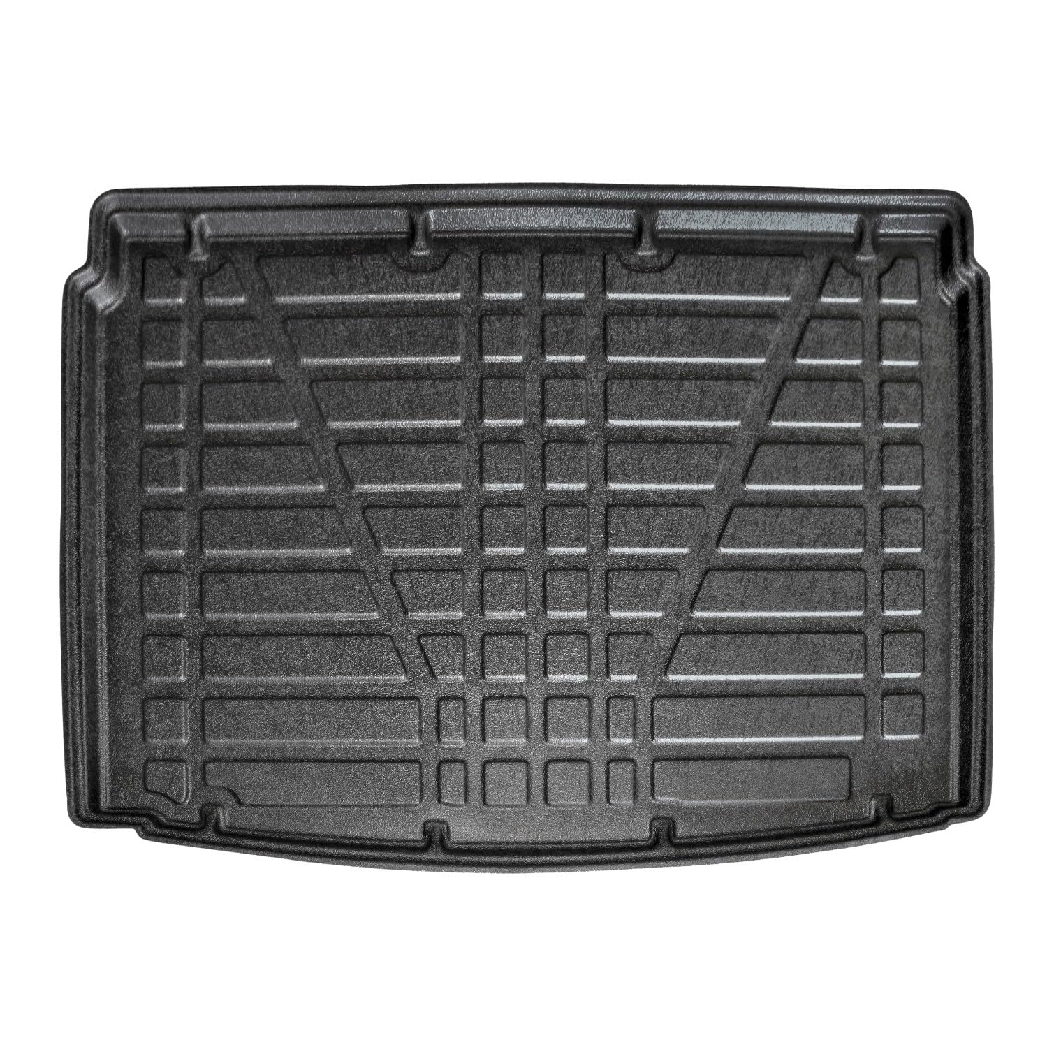 SCOUTT Tapis De Coffre sur Mesure pour Renault Megane 4 5P. Berlina Depuis 2016, Noir, Antidérapant, Bord Haut, Toutes Saisons