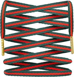 LitLaces - Printed Striped Two Tone Shoelaces for Sneakers Sublimated Fun Shoestring for Athletic and Running Shoes