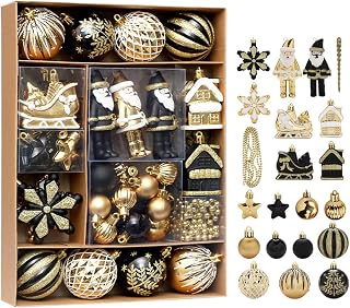 50 Stücke Weihnachtskugeln Schwarz Mini Weihnachtskugeln Kleine Weihnachtskugeln Weihnachtskugeln Set Christbaumkugeln Weinachtskugeln Christmas Baubles Weihnachtsbaumkugeln Christbaumschmuck