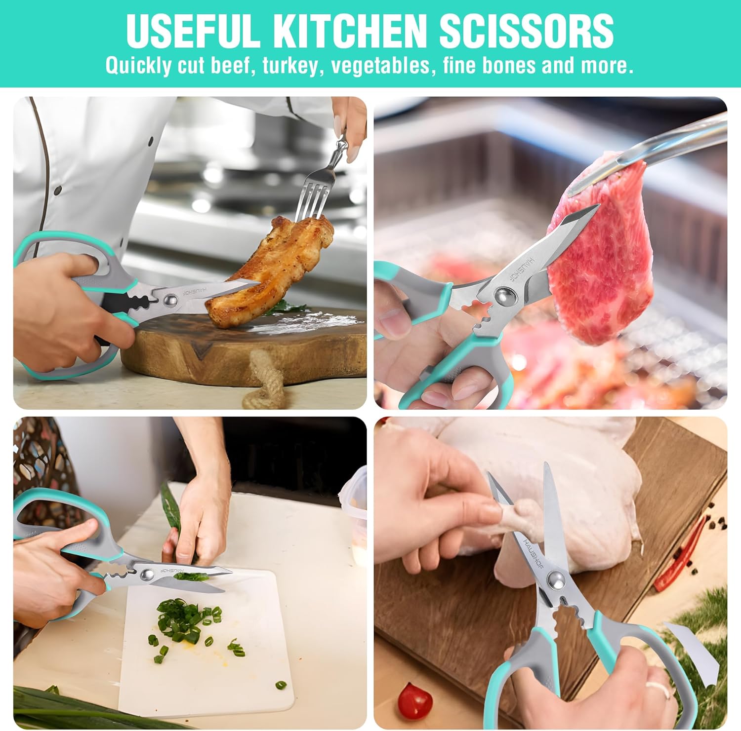 Kitchen Scissors for Food, Heavy Duty Kitchen Shears,