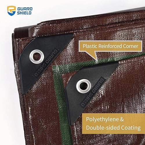 Miniatura 9 de GUARD SHIELD Tarps Heavy Duty Plus+ impermeable de 20 x 20 pies, cubierta de lona de polietileno grueso multiusos de 12 mil