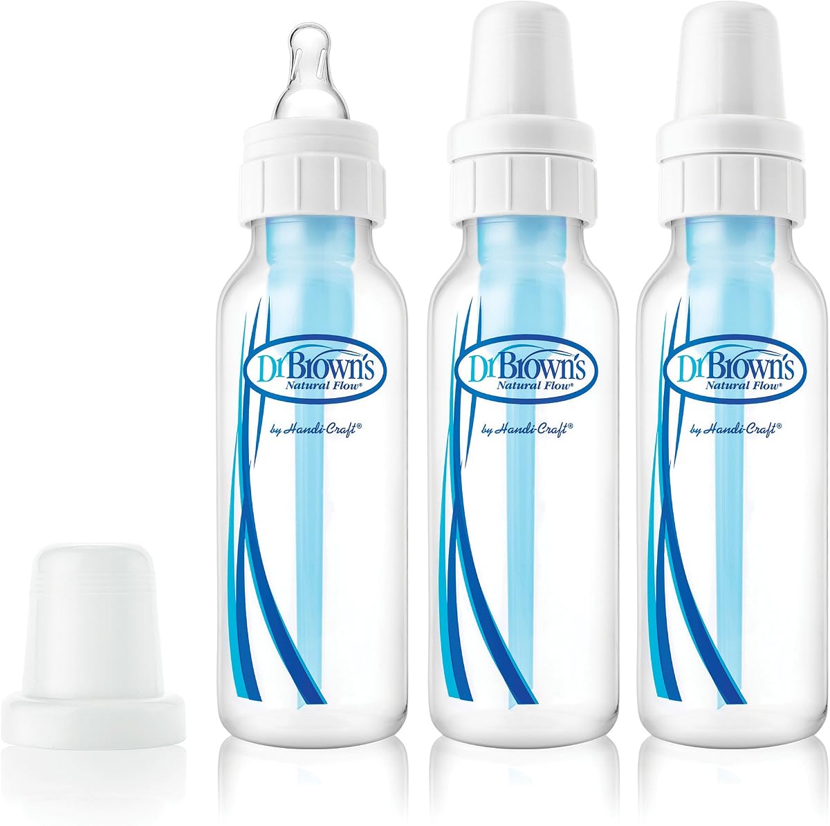 Dr. Brown's Biberones anticólicos Natural Flow - 8 oz - Paquete de 3