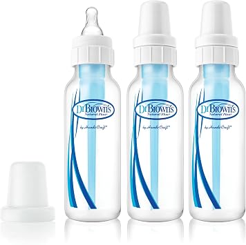Dr. Browns 3 Pack BPA Free Polypropylene Bottle, 8 oz Feeding Bottle, 8.5 fl oz 250 ml, Set of 3
