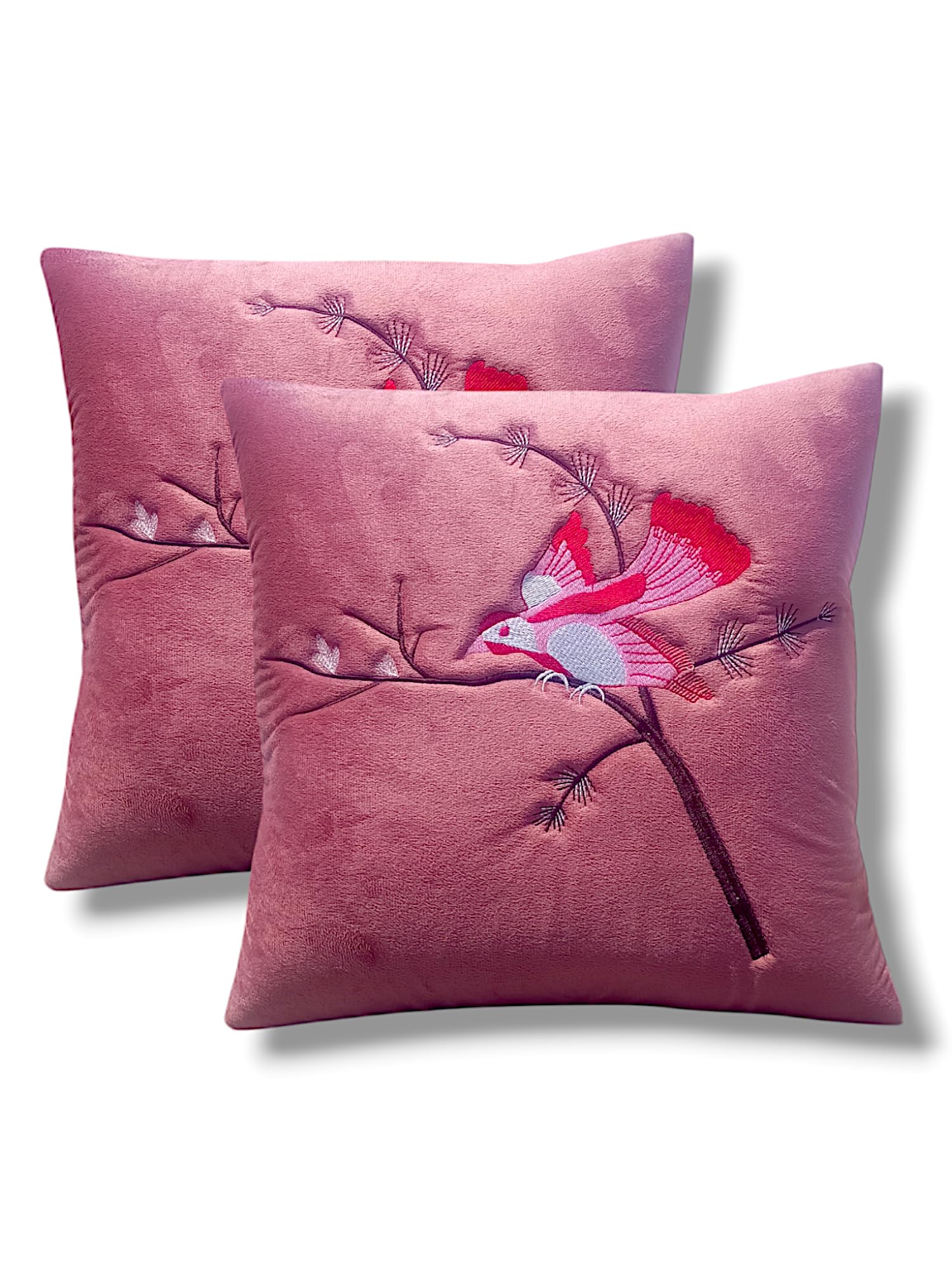 Rose Velvet Cushion Covers - Set of 3 -2