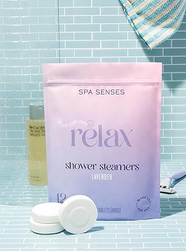 Spa Senses - Vaporizadores de ducha para aromaterapia, paquete de 12 unidades, aceite esencial de eucalipto y mentol, hecho en Estados Unidos,