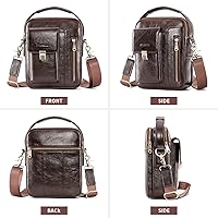 Vista 2 de BAIGIO Men's Genuine Leather Shoulder Bag Messenger Briefcase CrossBody Handbag Satchel Travel bag