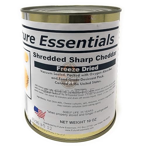 Miniatura 4 de Future Essentials - Queso cheddar afilado liofilizado, almacenamiento a largo plazo, alimentos estables, perfecto para supervivencia y emergencia