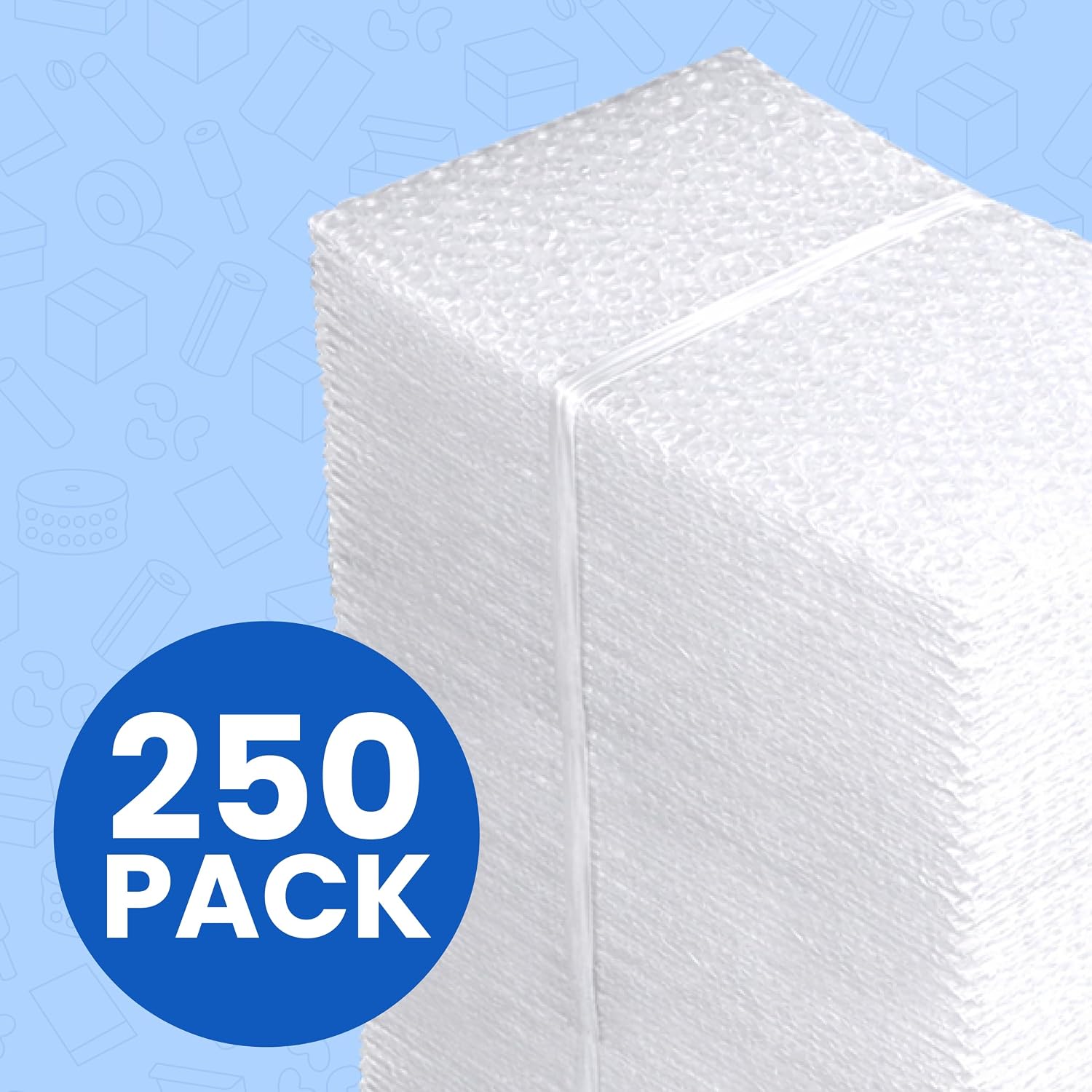 The Boxery 4x5.5" Clear Self-Sealing Bubble Out Bag Pouches -250 Pack- Bubble Cushion Wrap Bags for Packing, Storage, Moving, and Shipping fragile items