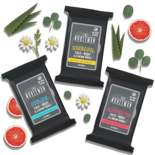 Miniatura 3 de Toallitas limpiadoras surtidas para hombre, refrescantescarbónrefrescantes, paquete de 3 (90 unidades)