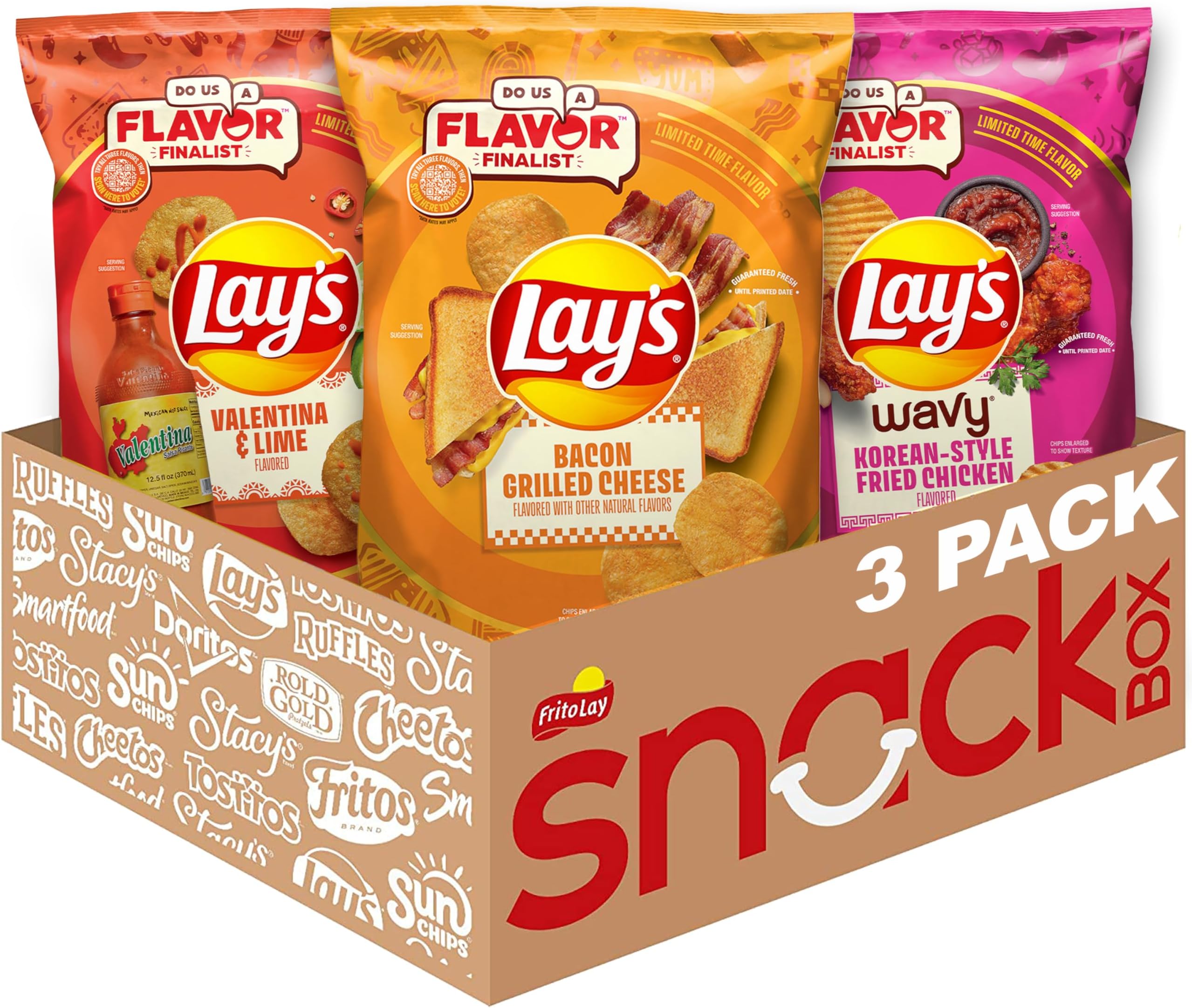 Lay's Potato Chips, Do Us a Flavor Variety Pack, (Pack of 3)