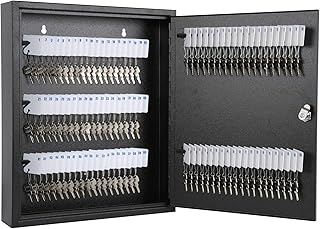 KYODOLED Key Storage Lock Box with Key, Locking Key Cabinet, 100 Key Management Wall Mount with Key Lock, Key Hooks &amp; Tags