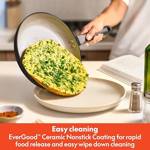 Miniatura 7 de bella Juego de utensilios de cocina de 12 piezas con revestimiento antiadherente de cerámica EverGood, apto para lavavajillas y horno, compatible