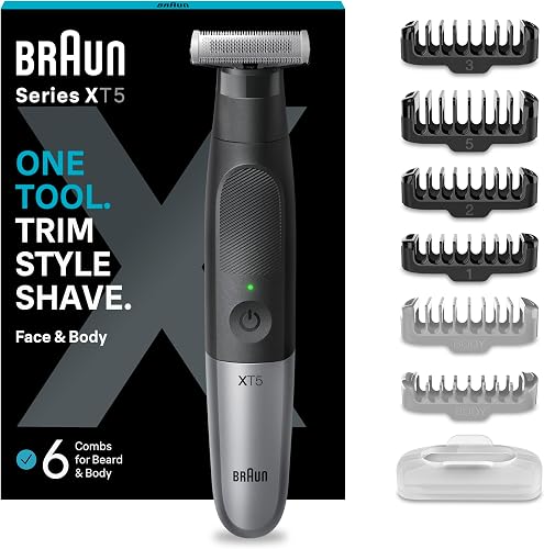 Braun Series XT5 Tondeuse hybride à une lame pour barbe e…